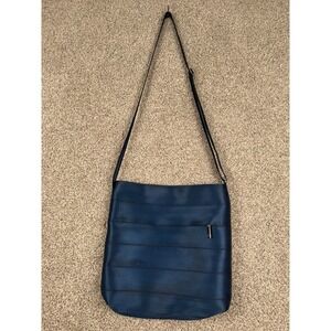 Harveys Bag Original Seatbelt Blue Woven Inner Pocket Adjustable Strap Crossbody